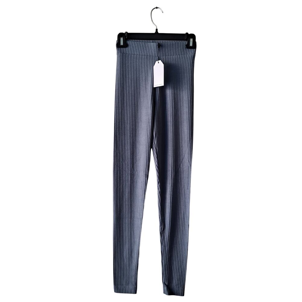 NWT Universal Standard Ribbed Leggings Pull On Stormy Weather Gray Size 4XS